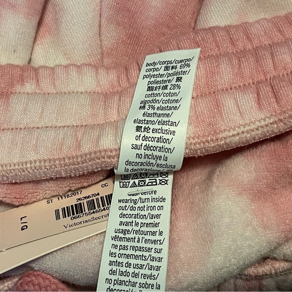 NEW Victoria's Secret Stretch Fleece Track Short
Pink Tie Dye - Picture 6 of 7